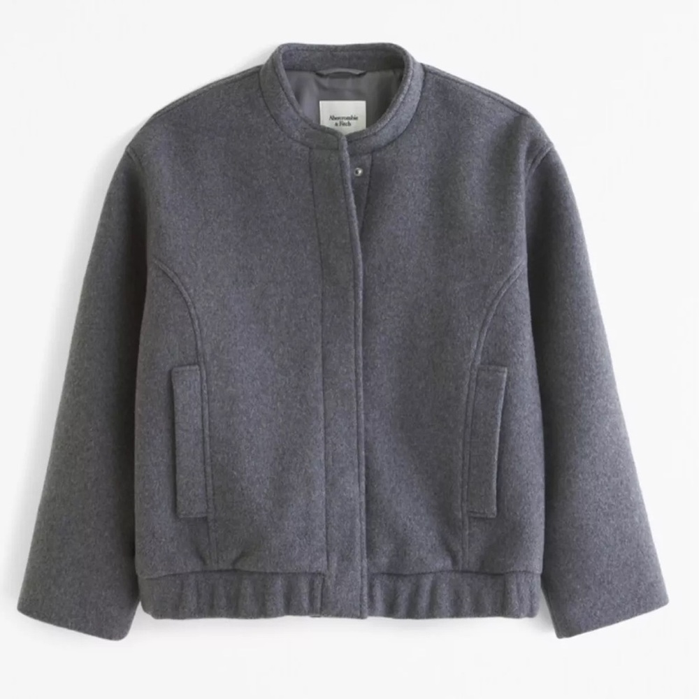A&F Wool-blend Bomber Jacket